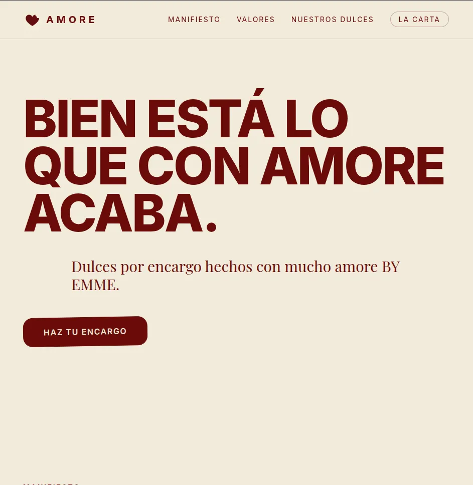 Caso de éxito: web Amore — escaparate digital creado por Zentracs